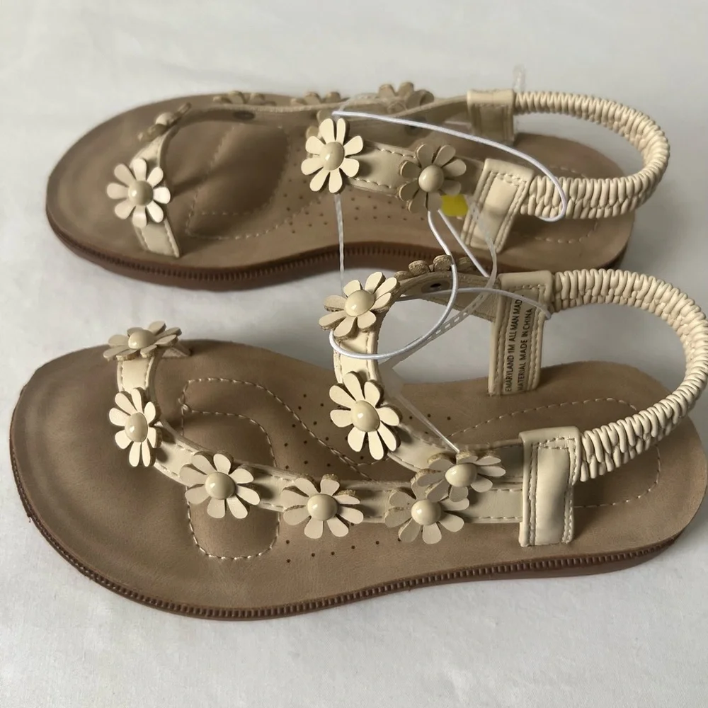 Annie Cream Slippers with Cushioned Comfort, Biege, Size 1,‎ NWOT